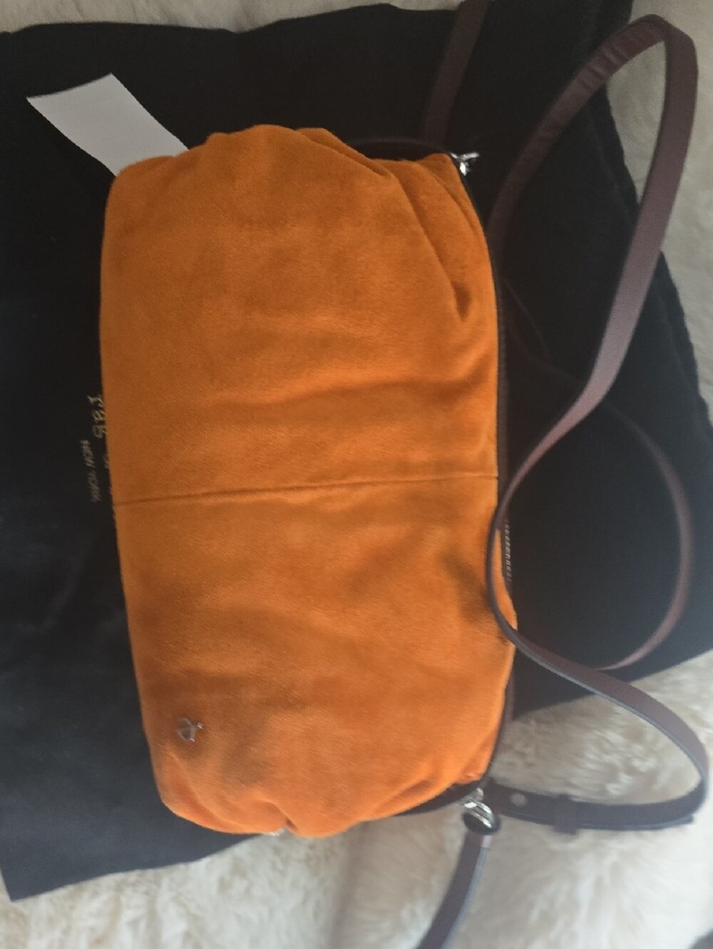 rag & bone Commuter Suede Bag with Brown Leather Trim - Picture 8 of 9